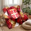 Serbia Printed Flannel Blanket Skin Friendly Warm Decorative Throw for Indoor Couch Bed Daily Use