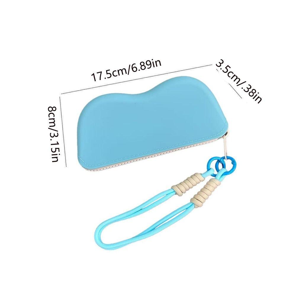 Soft Silicone Silicone Glasses Bag Candy Color Lightweight Sunglasses Storage Bag Zipper Closure Waterproof
