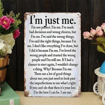 Vintage Tin Sign Motivational Wall Art Home Decor