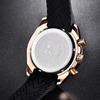 BY BENYAR Watch Chronograph Analog Watch 30M Water Resistant Business Simple Stylish Popular Formal Silicone Strap Quartz Watch Gift for Men Black