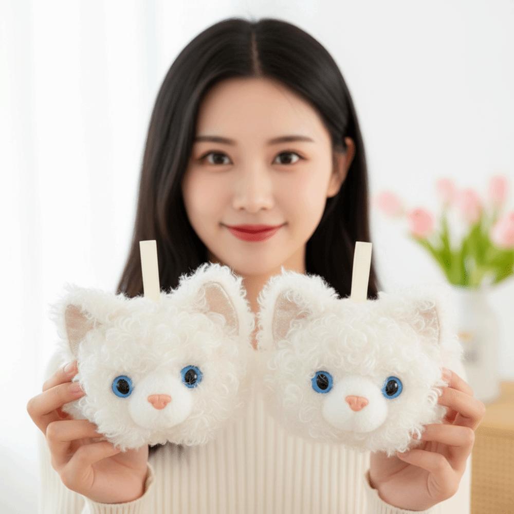 Soft Cat Key Chain Mini Plush Bag Pendant Fluffy Hanging Accessory Kitten Key Ring  Birthday
