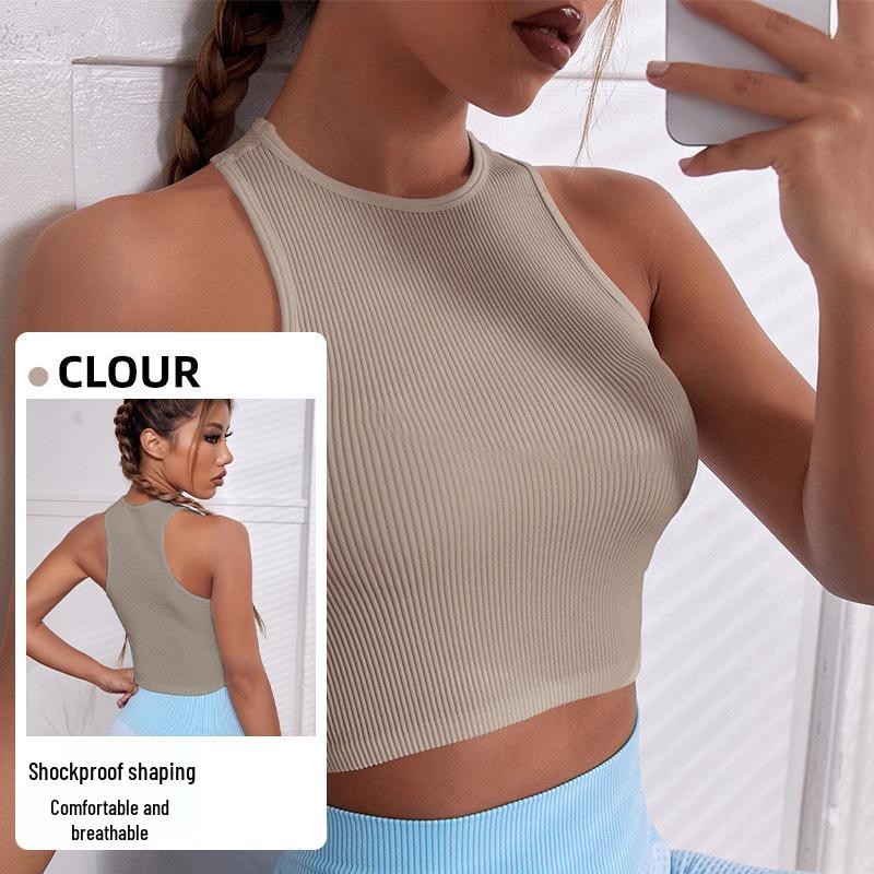 Damen Schnelltrocknendes Nahtloses Yoga-Top - Ärmellos, Sexy Sportweste