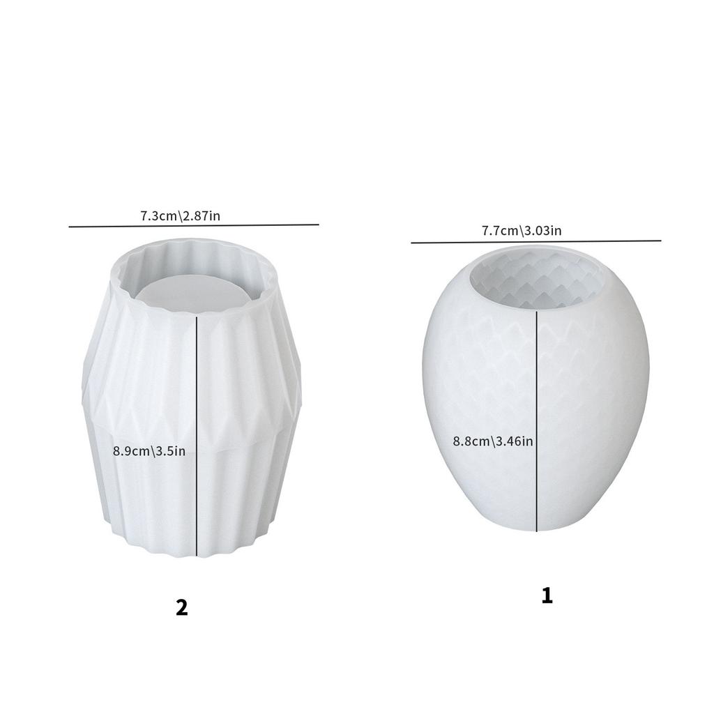 Dragon's Egg/Striped Flower Vase Mould Flexible Silicone Mold for Handmade Desktop Decoration Jewelry Molding Tool