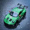 1:32 Alloy Metal Diecast Model Car Compatible With Porsche 911 GT3 RS 992 Dinosaur Livery Edition German Sports Car Home Trendy