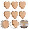 6 Pack Furniture Handles Cabinet Heart Shaped Wooden Handles Drawer Handles Solid Wood Cute Children\'s Room Handle Cabinet Door