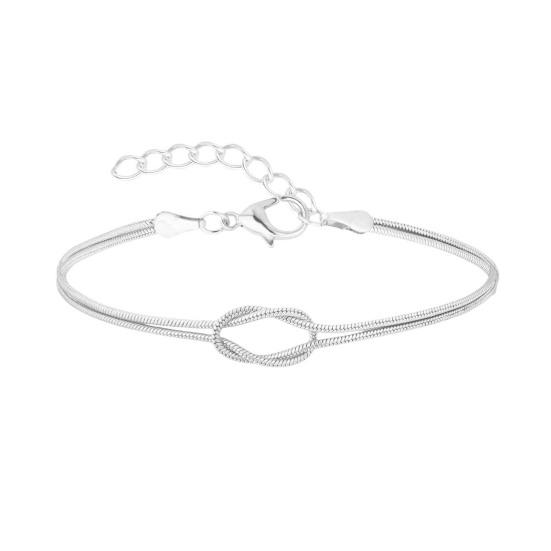 Pararmbånd Dobbeltlags Sammenfiltret Knute Kjærlighetssymbolikk Legering Justerbar Lengde Ektemann og Kone Jubileumsgave Håndleddsmykker