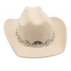 New One-Word Top Wide-Brimmed Denim Hat, Hot-Selling National European, American And Western Hat, Men'S And Women'S Fashion High-End Top Hat