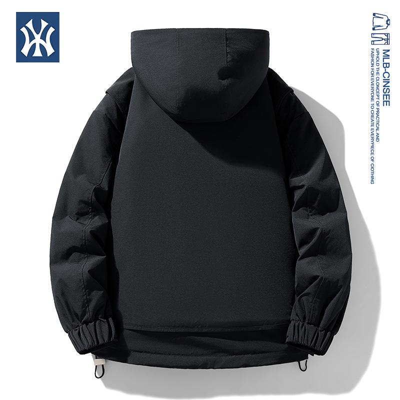 MLB & NY Collaboration Unisex Japanese Workwear White Duck Down Jacket - Warm, Cold-Proof Men's Coat.