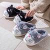 Fluffy Slippers Women House Cute Cartoon Casual Winter Designer Shoes Girls Home Flats Elegant Plush Fashion Footwear Large Size