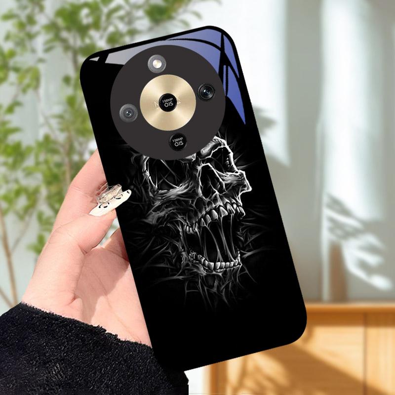 For Honor X9d MTN-NX1 Case Cool Fashion Painted Cover Tempered Glass Phone Cases For Honor X9 D HonorX9d 5G Cover Shell Fundas