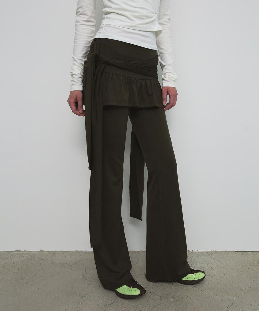 Saendeulig Strap Skirt Pants_Khaki