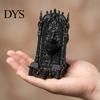 Matte Black Relief Art Ornament 3D Printed Gothic Rose Phone Stand, Vintage Church Carved Desktop Stable Triangular Tablet Stand Holder, Dark