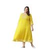 Stylum Plus Women Printed & Embroidered Rayon Anarkali Kurta (Mustrddionplus5 Mustard, )