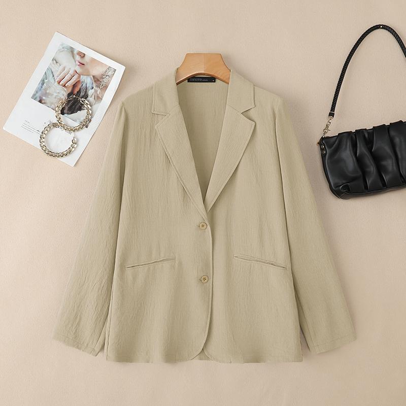 ZANZEA Women Turn Down Collar Casual Long Sleeve Thin Cardigan Blazer