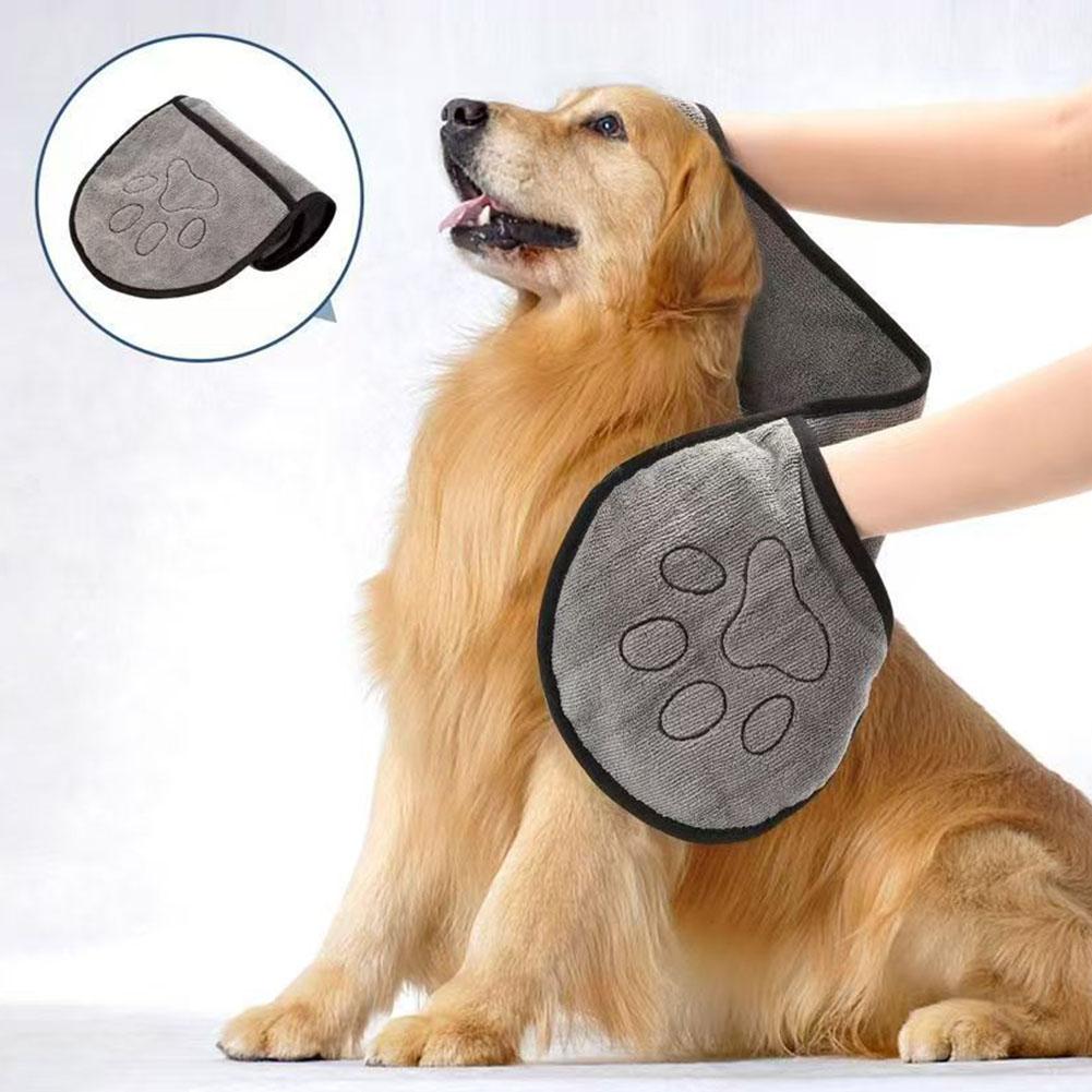 Super Absorbent Pet Bath Towel Quick-drying Cat Towels Convenient Soft Bath Robe Dry Pet Cleaning Washcloth Bath Robe Towel