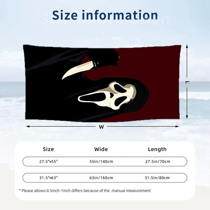 Large Beach Towel Quick Dry Absorbent Towel For Beach IndoorScream Ghostface