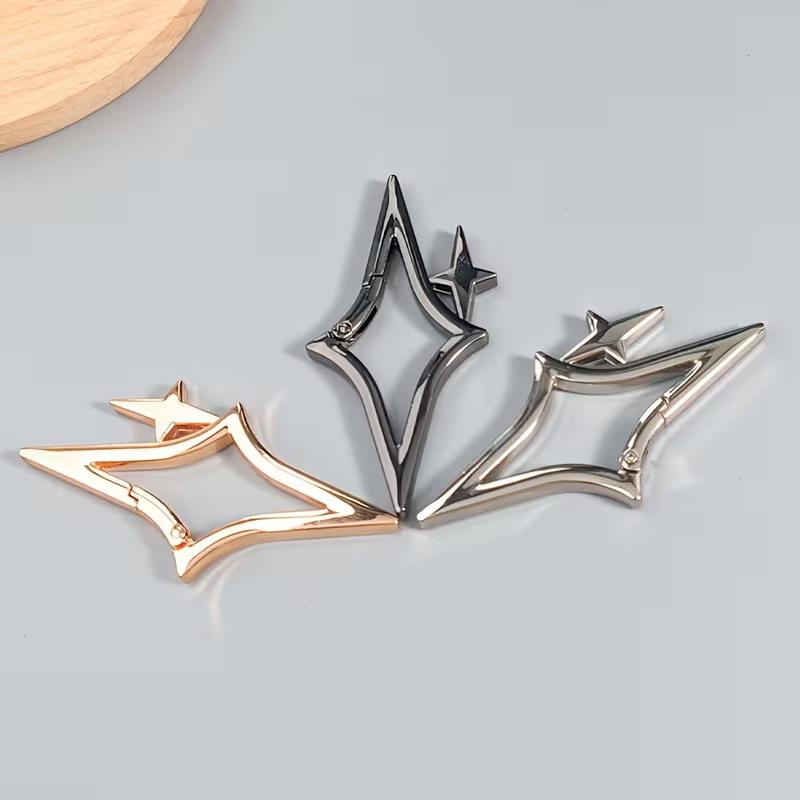 Cross Carabiner Keychain Zinc Alloy Silver Solid Construction Anti-Rust Crucifix Key Ring for Outdoor EDC Bag Pendant