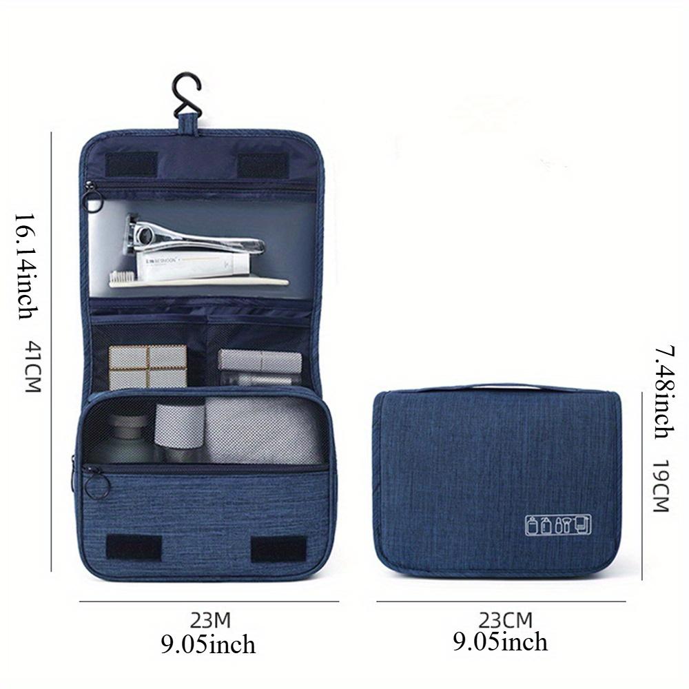 Beauty case portatile con gancio per appendere, impermeabile, borsa porta cosmetici da bagno per donna, grande capacità, astuccio per il trucco da viaggio per uomo.