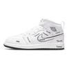 Air Jordan 1 Mid PS Schematic Kids Sneakers White Black DQ1866-100