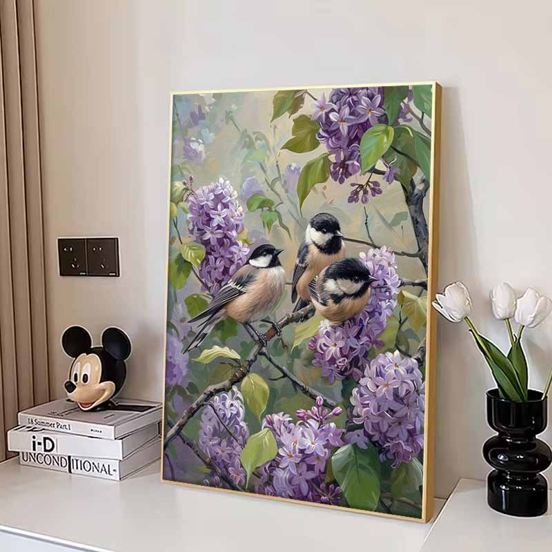 New Arrival 5D DIY Full Circle Diamond Painting "Flowers and Birds" Embroidery Cross Stitch Home Decor Gift