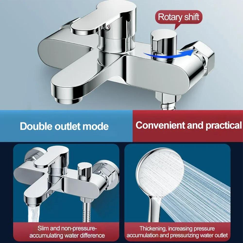 Basin Faucets Bathroom Triple Shower Faucet Hot And Cold Water Bath Mixer Bathtub Tap Mixer Valve Concealed Bathroom Faucets