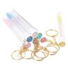 Disposable Mascara Wand with Rhinestone Crystal Tube and Gold Buckle