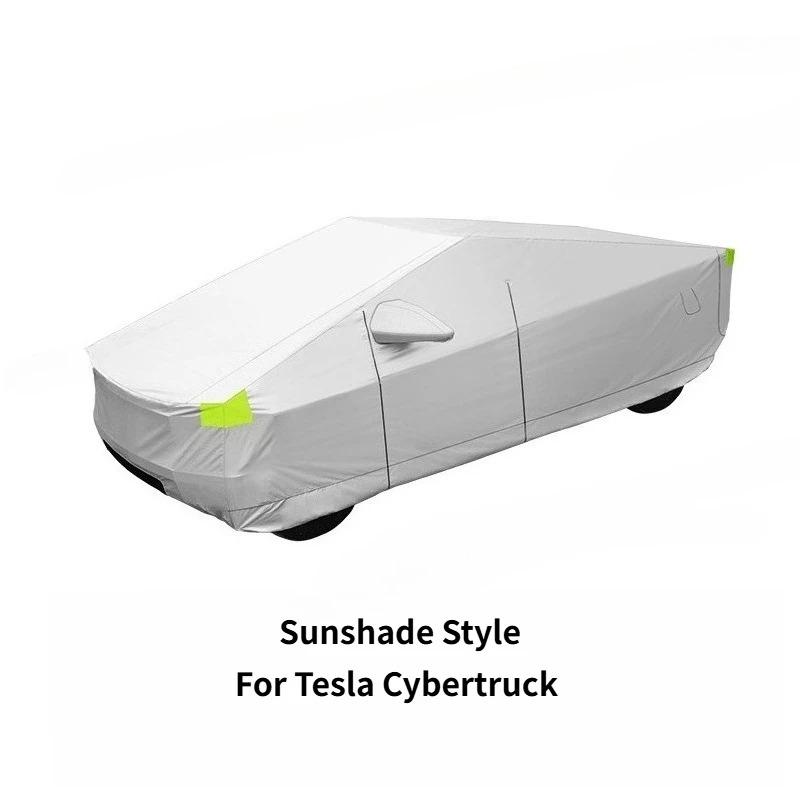 Car Cover for Tesla Cybertruck 2025 Full Car Covers with Reflective Strip Sunscreen Protection Dustproof Waterproof Accessories