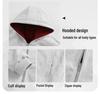 Men's Reversible Trendy Loose Hooded Jacket, Black/Light Gray, Spring/Autumn Casual Sportswear.