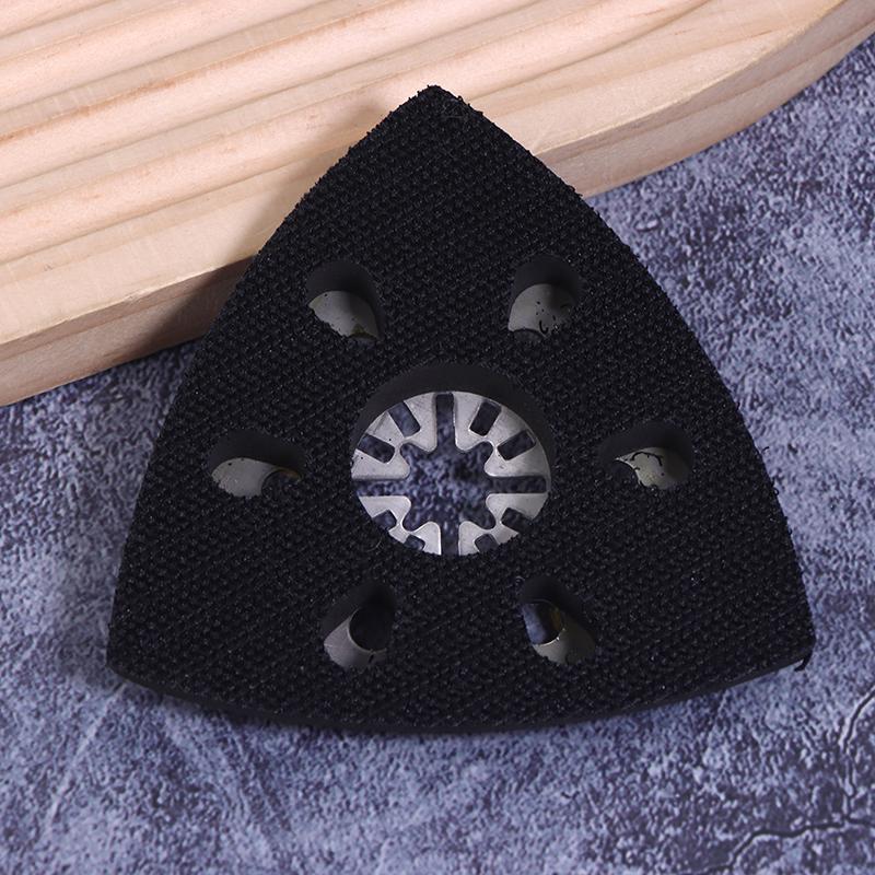 90Mm Triangular Sanding Pad 6 Holes Quick Release Universal Triangular Sand Saw Blade For Woodworking Polishing Grinding Sanding