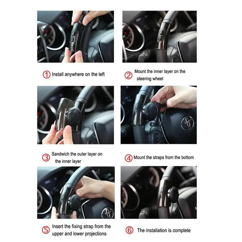 Universal Vehicle Car Steering Wheel Power Ball Interior Auto Non-slip Steering Wheel Spinner