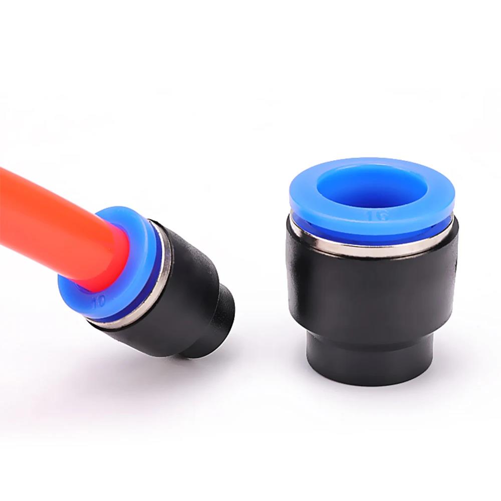 10pcs PP PPF4 /6/8/10/12mm Pneumatic Blanking Pipe End Cup Plugs Air Hose Tube Push Fit Connector Plastic Plug Ventilation Valves 4
