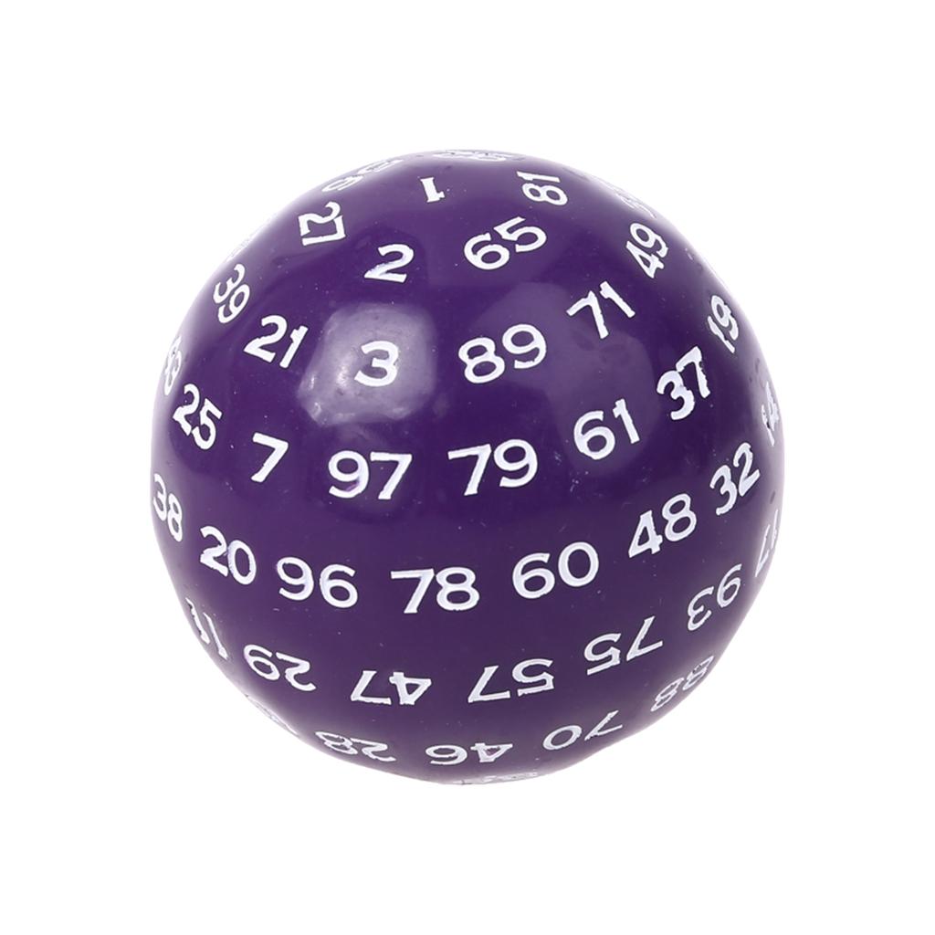 Dado Poliedro de 100 Lados D100 Dados Acrílicos Multilaterais Acessórios para Jogo de RPG Jogo de Tabuleiro de Mesa Bar Clube Jogo de Mesa