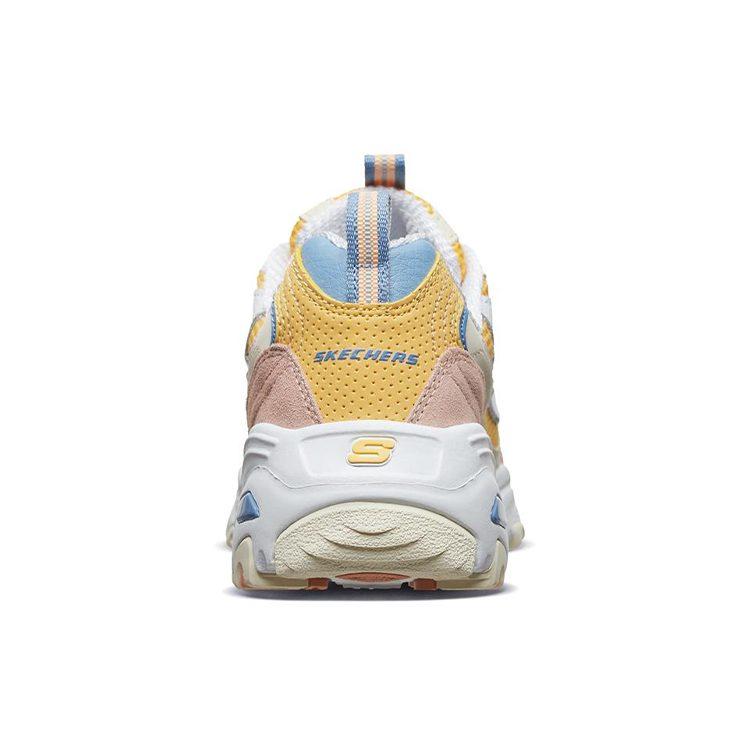 Skechers D'Lites 1.0 Low Running Shoes Gs White/Yellow Women's 13146-WYL