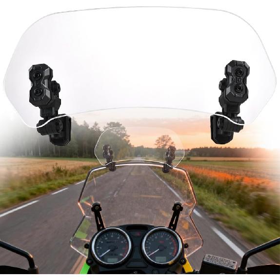 

Motorcycle Windshield Extension, Upgraded Heightened Adjustable Spoiler Clip, Wind Deflector Windscreen Universal Fit for Most Motorcycles & чистый