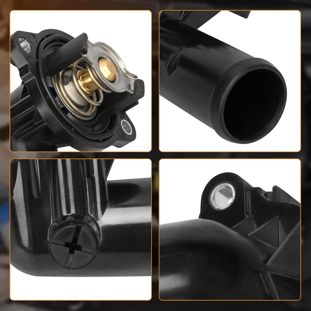 5184651AG Thermostat Housing for Dodge Durango 2011-2015, for Jeep Grand Cherokee 2011 2012 2013 2014 2015 2016 2017 2018, for Jeep Wrangler JK