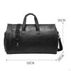 Extra Large Duffle Bag with Shoes Compartment Adjustable Shoulder Strap Leather Luggage Bag,