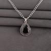 Black Onyx Gemstone Silver Handmade Boho Pendant 1.5", 925 Sterling Silver Jewelry For Mother's Day Gift APP-2-18