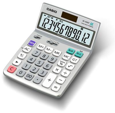 Casio Zgodny z Ustawą o Zielonych Zakupach 12-cyfrowy kalkulator biurkowy z certyfikatem Eco Mark, Typ, DF-120GT-N,