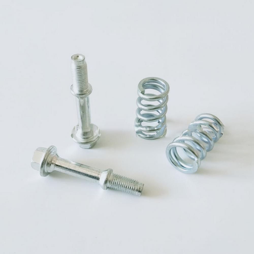 Exhaust Bolt and Spring Kit Replacement Screw with Spring Muffler Flange Bolt Spring Kit Shock-Absorbing Screw Set Car