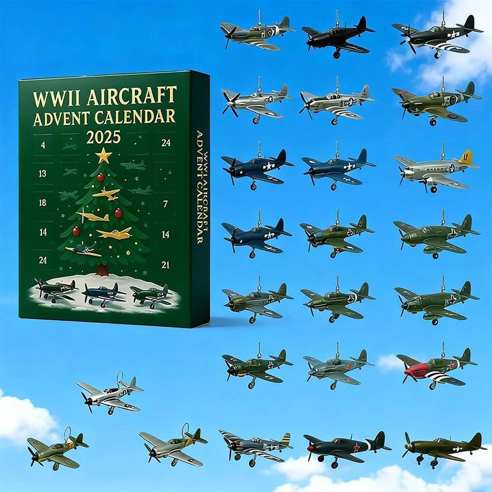 Unique Military-Themed Advents Calendar For Adults 24 Days Xmas Countdown Calendar With Unique Mini Airplane For Christmas Tree
