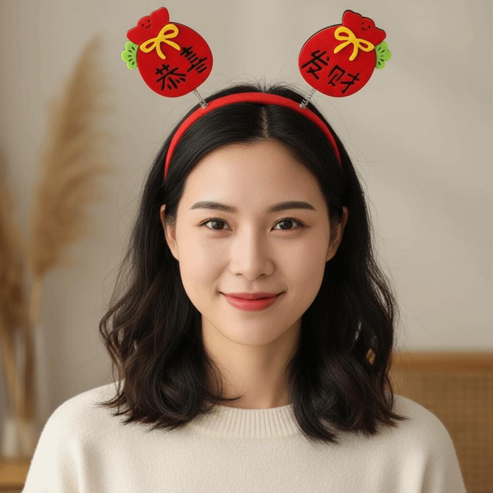 Blessings Blessings Words Headwear New Year Decorative Headdress Hair Hoop Children/Adult