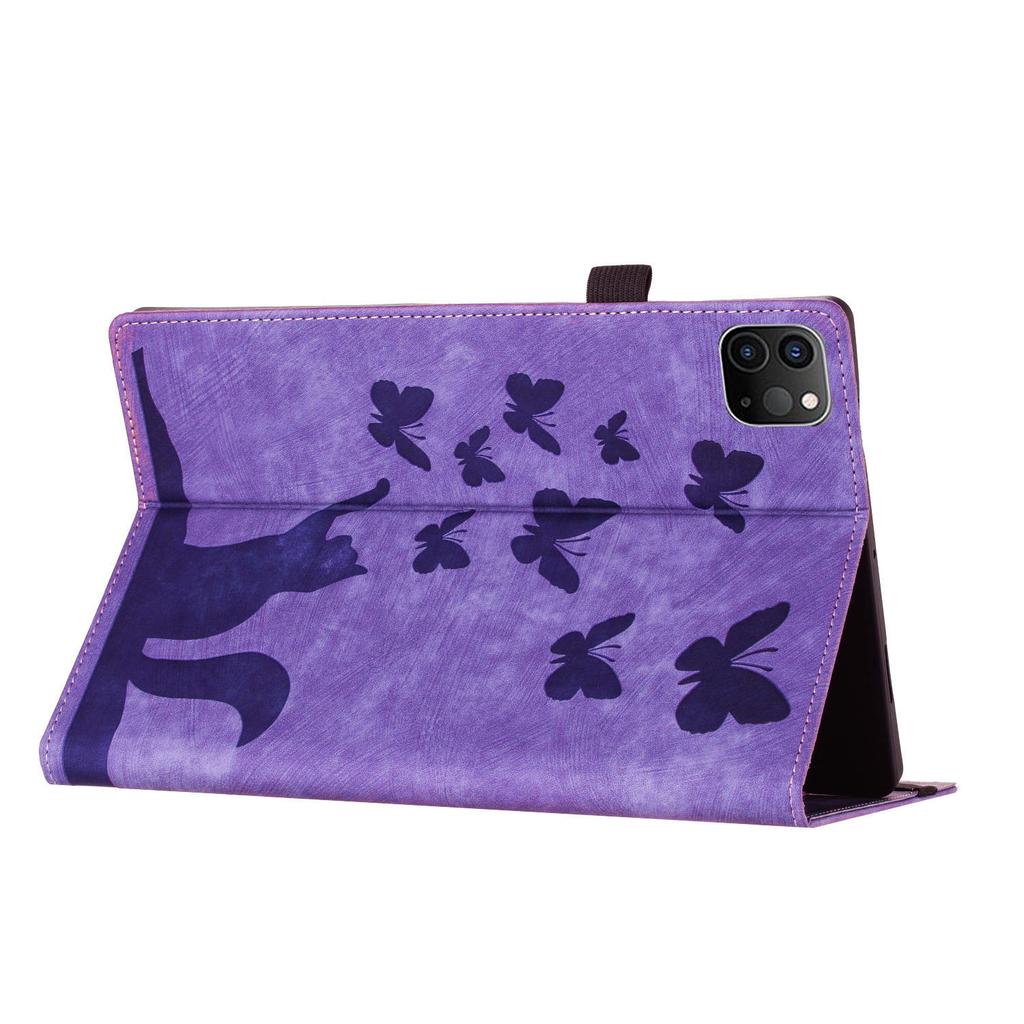 Suitable for iPad Pro 13 inch 2026 tablet leather case Air 11 matte butterfly cat card holder case