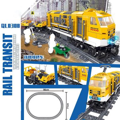 Rail Transit Series High-speed Train Steam Train  Building Blocks Toy Small Particle Model