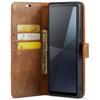 DG.MING for Sony Xperia 10 VI Case Removable 2 In 1 Split Leather Flip Phone Cover