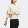 Adidas Large Logo Crew Neck Sports Casual Pullover Sweatshirt Women Sweatshirt Off-White HM9381