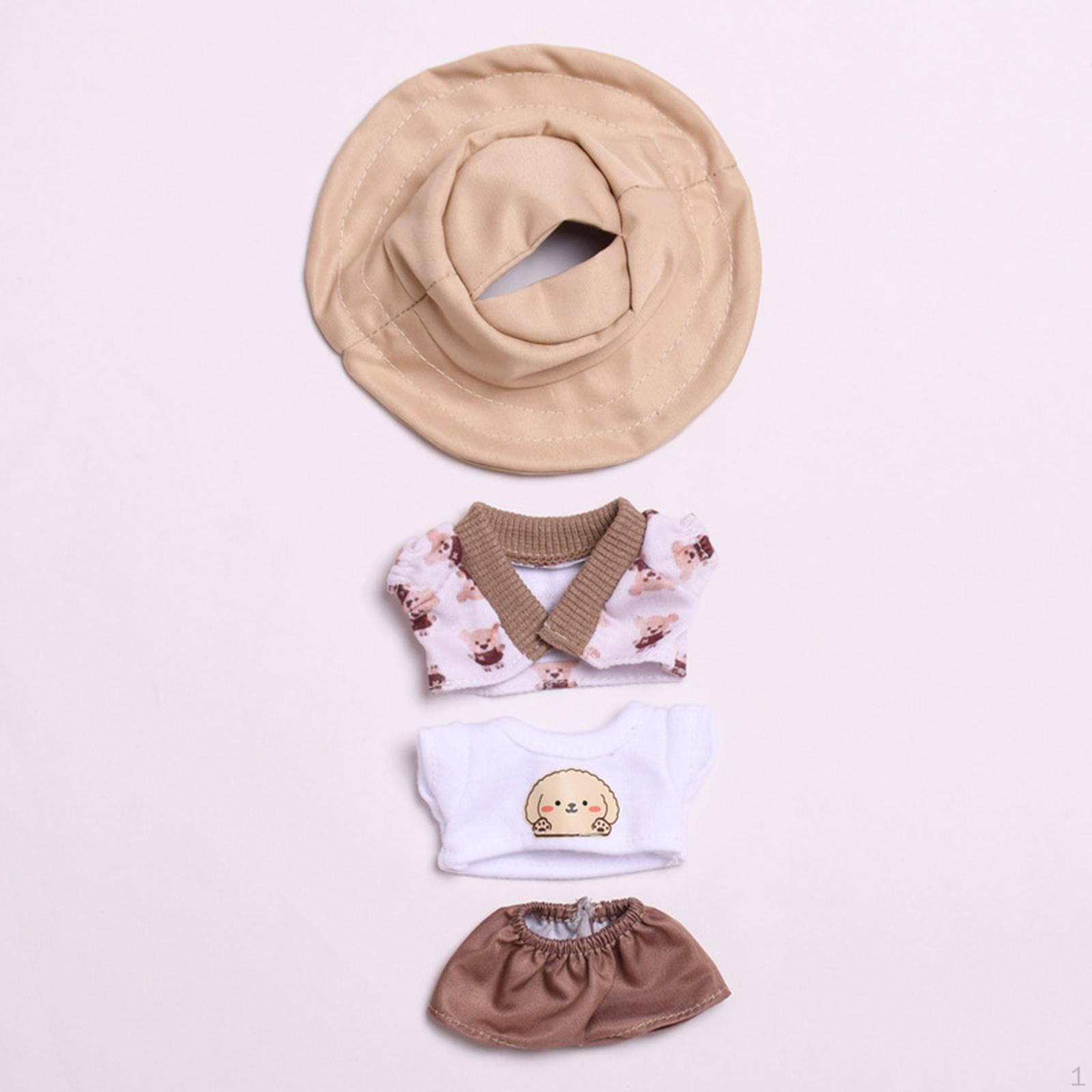 

Комплект одежды для куклы 15 см с футболкой, пальто и шортами для творческой игры with Hat