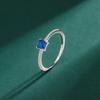 12 Birthstone 925 Sterling Silver Women's Zircon Ring - Elegant Red Book Style Jewelry, Perfect Birthday Gift