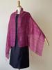 Plain Yamamayu Silk Thai Silk [Kyara] Stole, 100% (Large Size) (Reddish Purple)