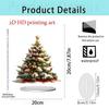 2D Acrylic Christmas Snow House with Santa & Reindeer Desktop Ornament
