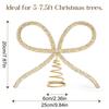 Christmas Tree Topper Bow 7.9x9.8 Inch Decorative Holiday Ornaments Christmas Tree Top Decorations for Homeowners Church Groups